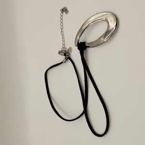 lia sophia Leather Strap Pendant Necklace